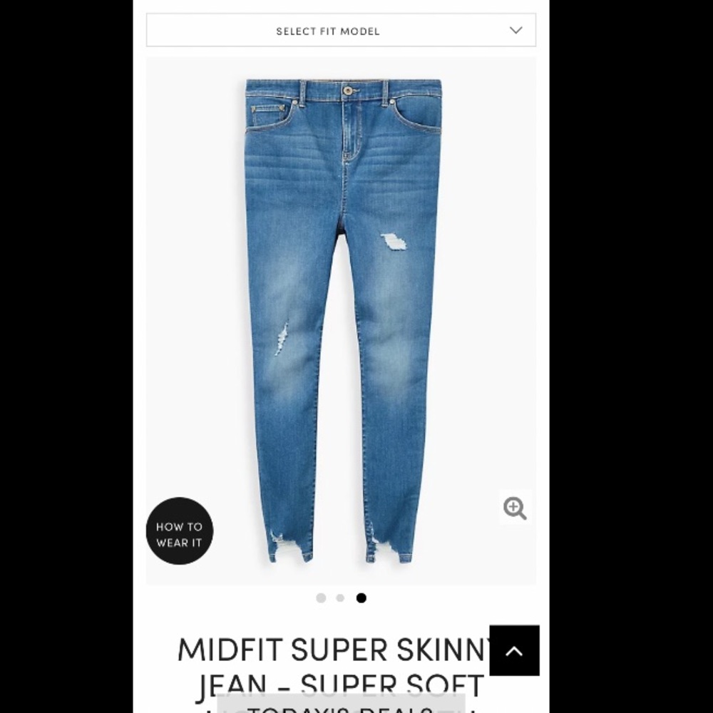 NWT: Size 12 T Torrid Midfit Super Skinny Jeans